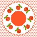 Strawberry vector, Can be edit for logo, sticker, label, card, wallpaper or tag.