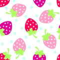 Strawberry vector pattern. Lovely Nursery Art