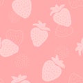 Strawberry vector pattern. Seamless background with strawberries. Good for wallpaper, cards, banners.