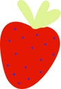 Strawberry, vintage berries flat icon isolated