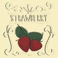 Strawberry vintage poster