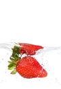 Strawberry In Water Royalty Free Stock Photo