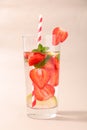 Strawberry water detox Royalty Free Stock Photo