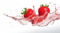 Strawberry in water Royalty Free Stock Photo