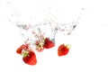 Strawberry water splash