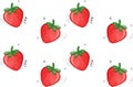 Strawberry Watercolor Seamless Pattern - Cute Red Berry Illustration