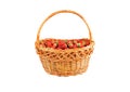 Strawberry in a wattled basket Royalty Free Stock Photo