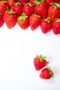 Strawberry on white background