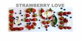 Red Big Sweet Strawberry Desert With orchid desert on White Plate Royalty Free Stock Photo