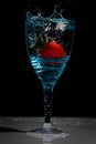 Strawberry Wine Glass Royalty Free Stock Photo