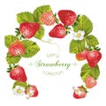 Strawberry wreath banner