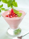 Strawberry yoghurt dessert Royalty Free Stock Photo