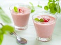 Strawberry yoghurt dessert Royalty Free Stock Photo