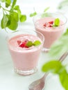 Strawberry yoghurt dessert Royalty Free Stock Photo