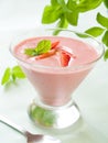 Strawberry yoghurt dessert Royalty Free Stock Photo