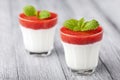 Strawberry and yoghurt dessert Royalty Free Stock Photo