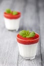 Strawberry and yoghurt dessert