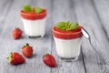 Strawberry and yoghurt dessert Royalty Free Stock Photo