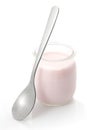 Strawberry Yoghurt ready to eat Royalty Free Stock Photo
