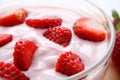 Strawberry yogurt Royalty Free Stock Photo