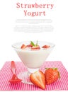 Strawberry yogurt dessert Royalty Free Stock Photo