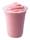 Strawberry yogurt isolated on white