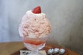 Strawberry Yogurt pannacotta kakigori.