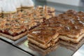 Strawbettery and Dulce de Leche Stacked Cakes Royalty Free Stock Photo