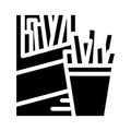 straws snack glyph icon vector illustration