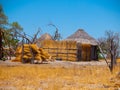 Strawy huts of african village Royalty Free Stock Photo