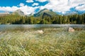 Strbske pleso lake Royalty Free Stock Photo