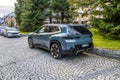 Strbske Pleso, Slovakia - July 16, 2023: BMW XM new electric SUV park on the side of the road