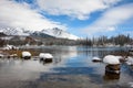 Strbske Pleso winter lake in High Tatras, Slovakia Royalty Free Stock Photo