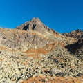 Strbsky stit and Hlinska veza mountain peaks in autumn Vysoke Tatry mountains in Slovakia