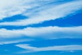 streak white Cloud  over blue sky nature cloudscape background Royalty Free Stock Photo