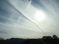 Streaked sky over the Arizona Desert Royalty Free Stock Photo