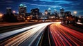 streaks car light trails