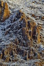 Streaks of snow is icing on ridge at Gates Pass Royalty Free Stock Photo