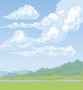 Clouds. Vector drawing Royalty Free Stock Photo