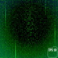 Stream of binary code on screen. Abstract vector background. Dat Royalty Free Stock Photo