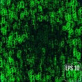 Stream of binary code on screen. Abstract vector background. Dat Royalty Free Stock Photo