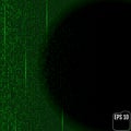 Stream of binary code on screen. Abstract vector background. Dat Royalty Free Stock Photo