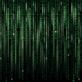 Stream of binary code on screen. Abstract vector background Royalty Free Stock Photo