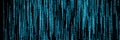Stream of binary matrix code numbers on the screen panorama 3d rendering Royalty Free Stock Photo