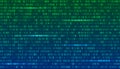 A stream of binary matrix code on the screen. numbers of the computer matrix. The concept of coding, hacker or mining of Royalty Free Stock Photo