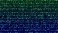 A stream of binary matrix code on the screen. numbers of the computer matrix. The concept of coding, hacker or mining of Royalty Free Stock Photo