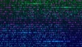 A stream of binary matrix code on the screen. numbers of the computer matrix. The concept of coding, hacker or mining of Royalty Free Stock Photo