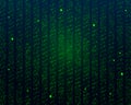 A stream of binary matrix code on the screen. numbers of the computer matrix Royalty Free Stock Photo