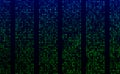 A stream of binary matrix code on the screen. numbers of the computer matrix. The concept of coding, hacker or mining of crypto- Royalty Free Stock Photo