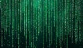 A stream of binary matrix code on the screen. numbers of the computer matrix Royalty Free Stock Photo